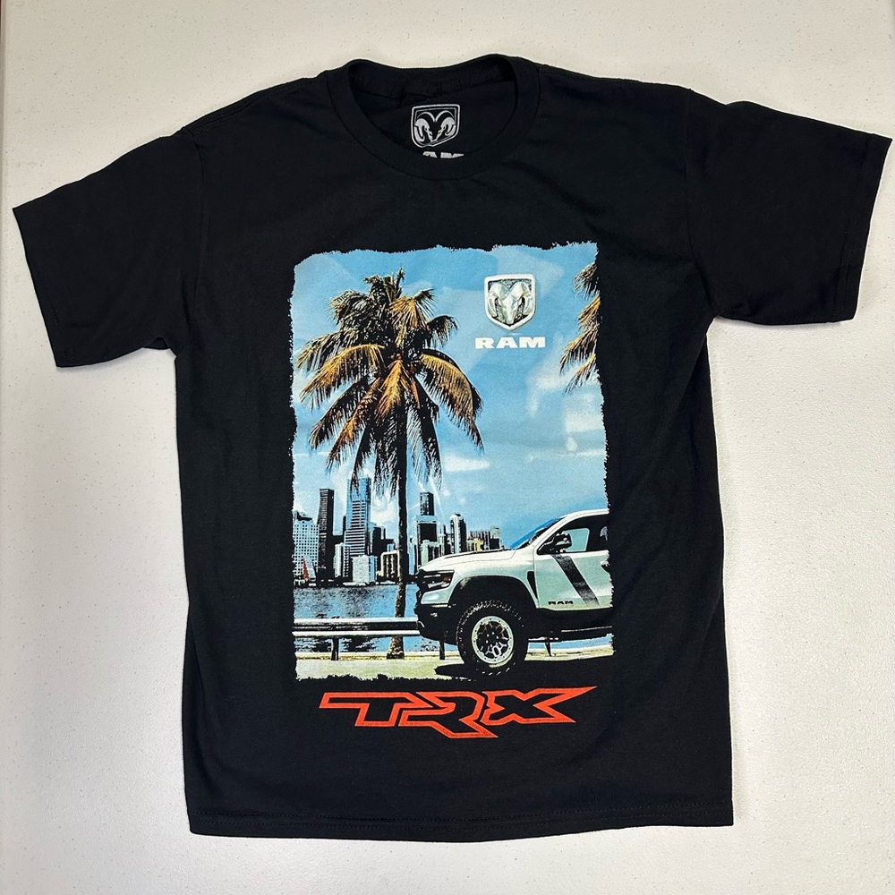 Ram Trucks TRX Palm Premium Black Graphic Kids Tee NWOT